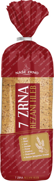 Hleb 7 zrna Nase zrno seceni 450g-slika