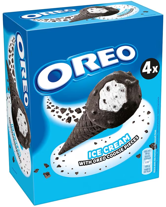 Sladoled Oreo kornet mult.4x100ml/280g-slika