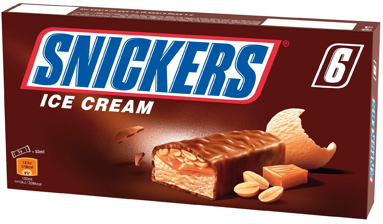 Sladoled Snickers mult.273,6g (6x45,6g)-slika