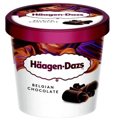 SLADOLED HAAGEN DAZS BELGIAN CHOCOLATE ČAŠICA 95ML-slika