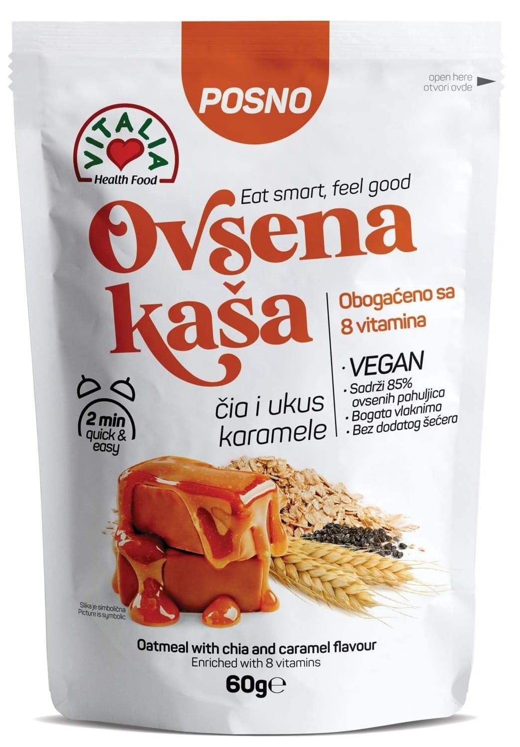 KAŠA OVSENA KARAMEL I ČIA 60G VITA-slika