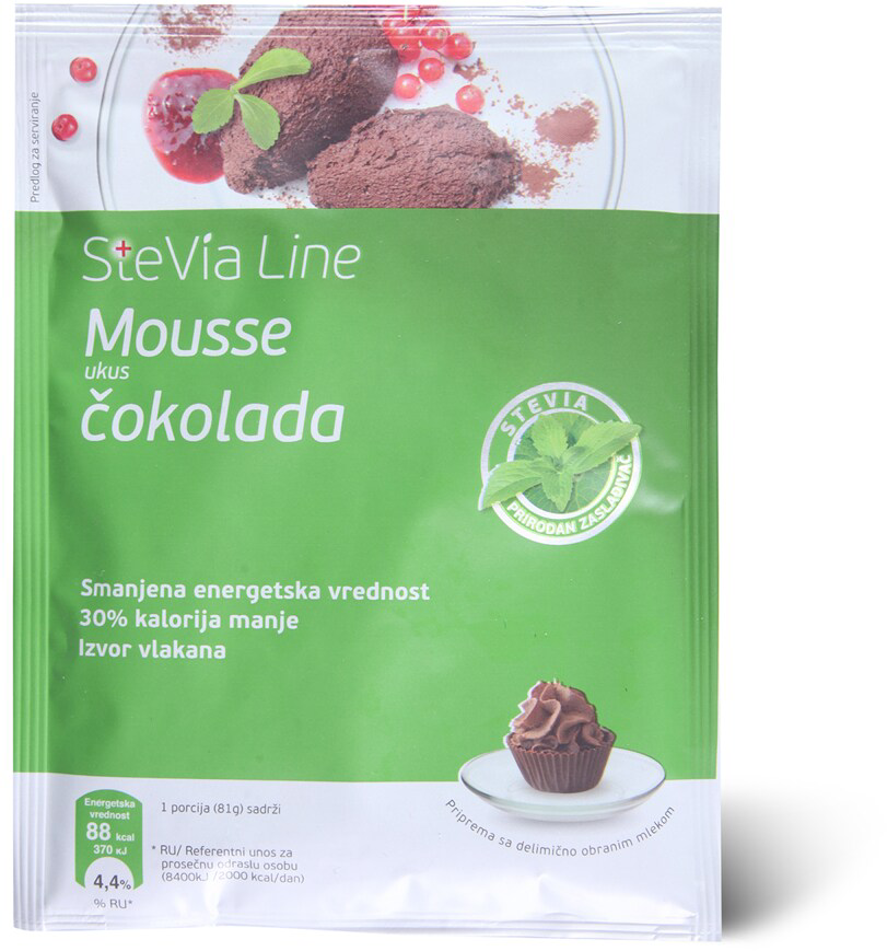 MOUSSE ČOKOLADA 75G STEVIA LINE-slika