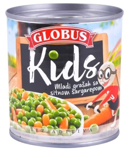 Grasak kids sa sargarep.Globus 200g-slika