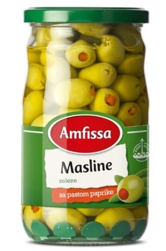 Maslina zelena sa paprikom Amfissa 680g-slika