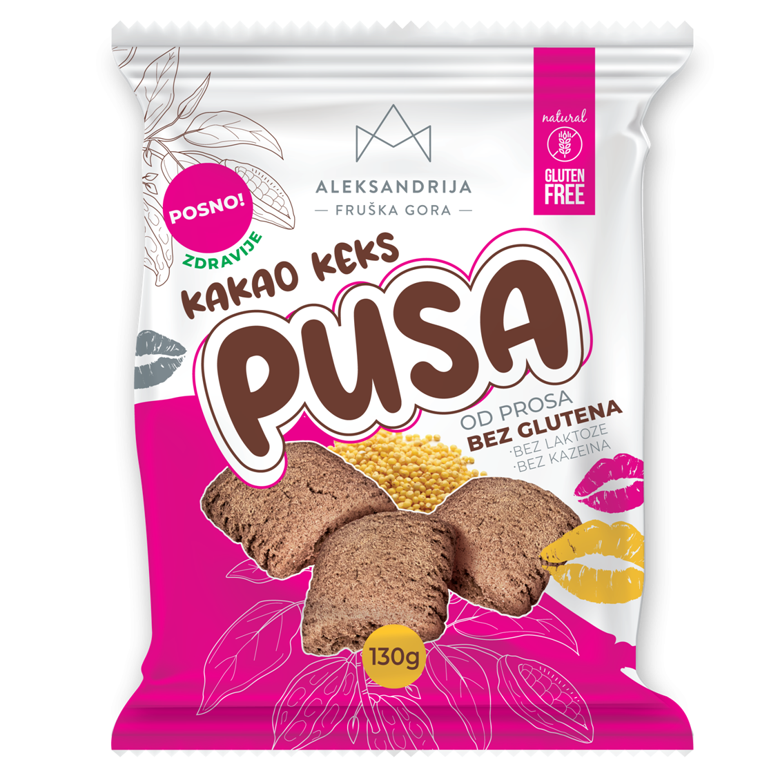 KEKS KAKAO BEZGLUTENSKI 150G SA PROSOM ALEKSANDRIJA-slika