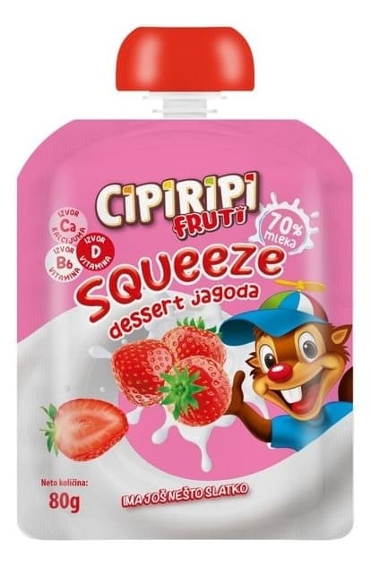 CIPIRIPI JAGODA SQUEEZE DESERT 80G-slika