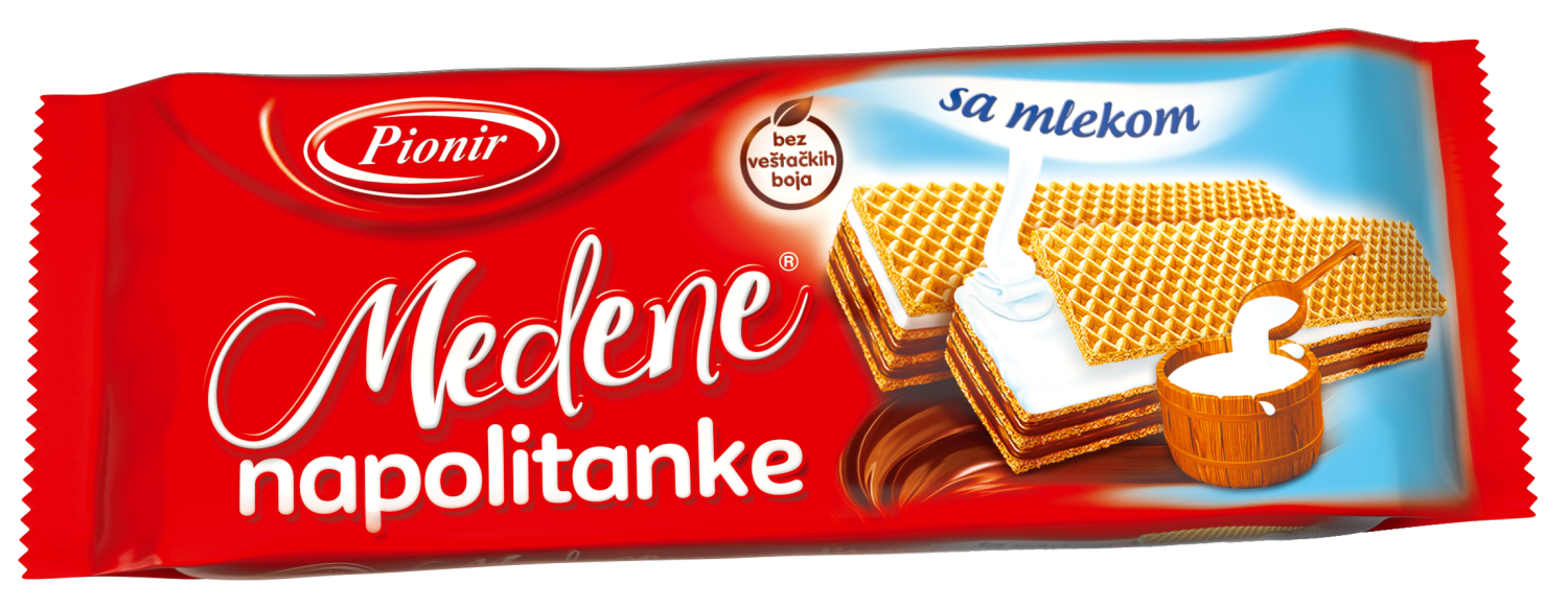 Medene napolitanka mleko Pionir 160g-slika