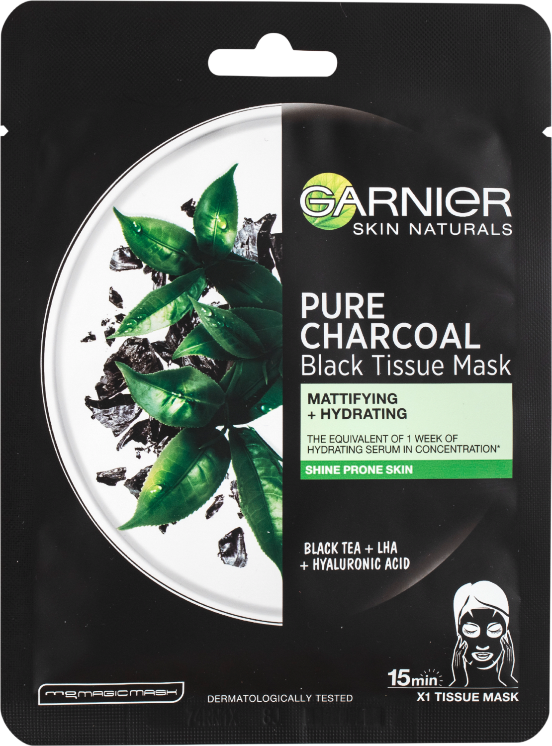 MASKA ZA LICE S.NAT TISSUE CHARC. BL.TEA 28ml GARN-slika