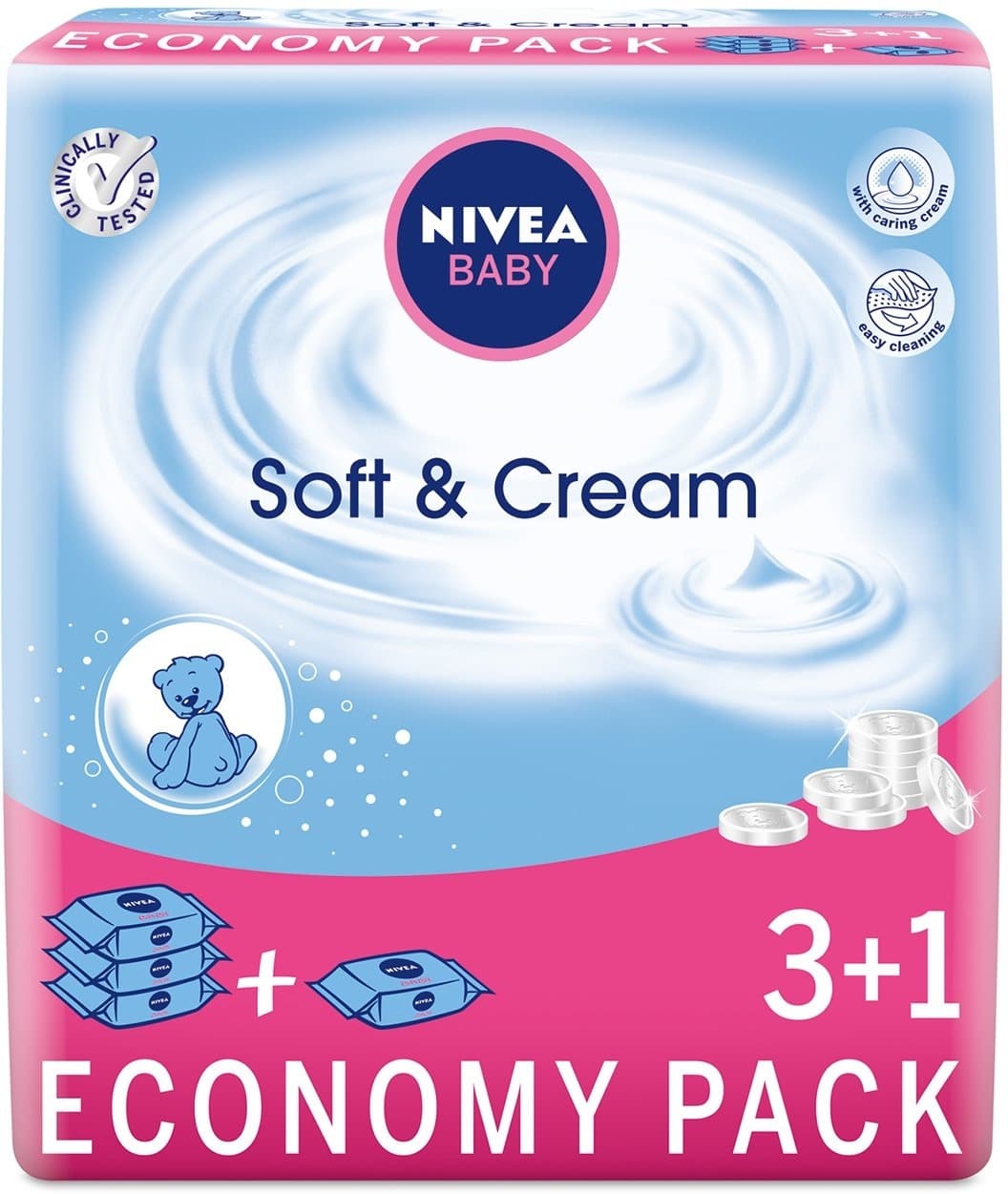 MARAMICE NIVEA BABY SOFT&CARE 3+1GR-slika