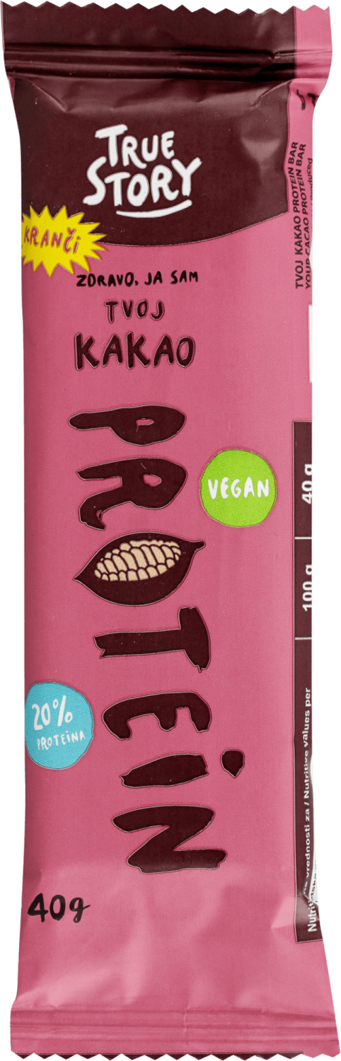 Štanglica TRUE STORY protein bar kakao 40g-slika