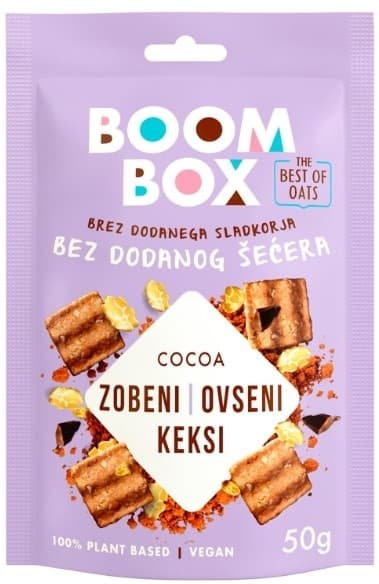 Keks ovseni kakao Boom Box 50g-slika