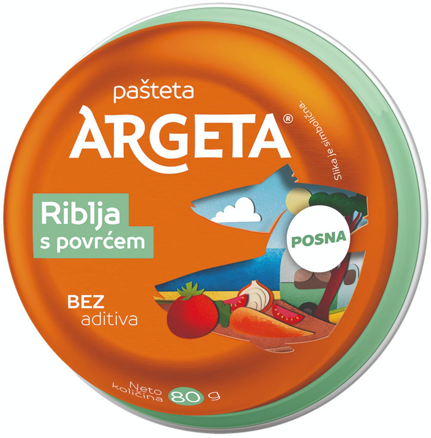 Pasteta riblja sa povrcem Argeta 80g-slika
