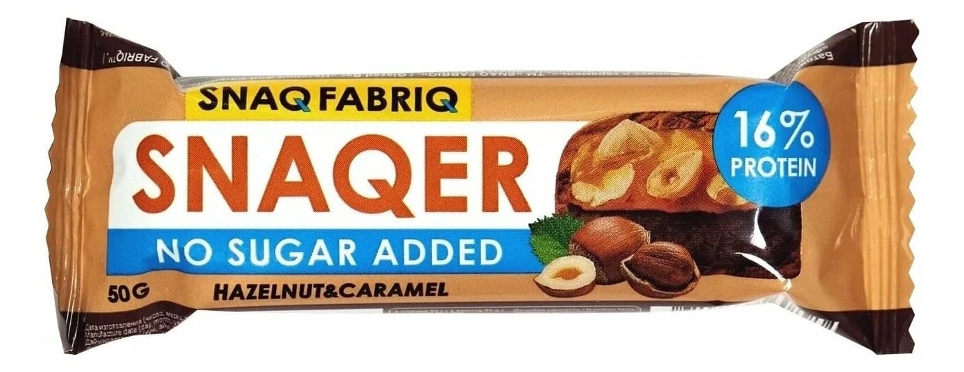 Bar SNAQER Natural lešnik i karamela 35g-slika