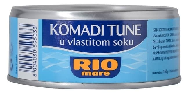 Tuna komadi/sopstveni sok Rio Mare 160g-slika