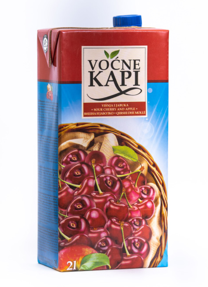 SOK VOĆNE KAPI VIŠNJA I JABUKA 2L-slika