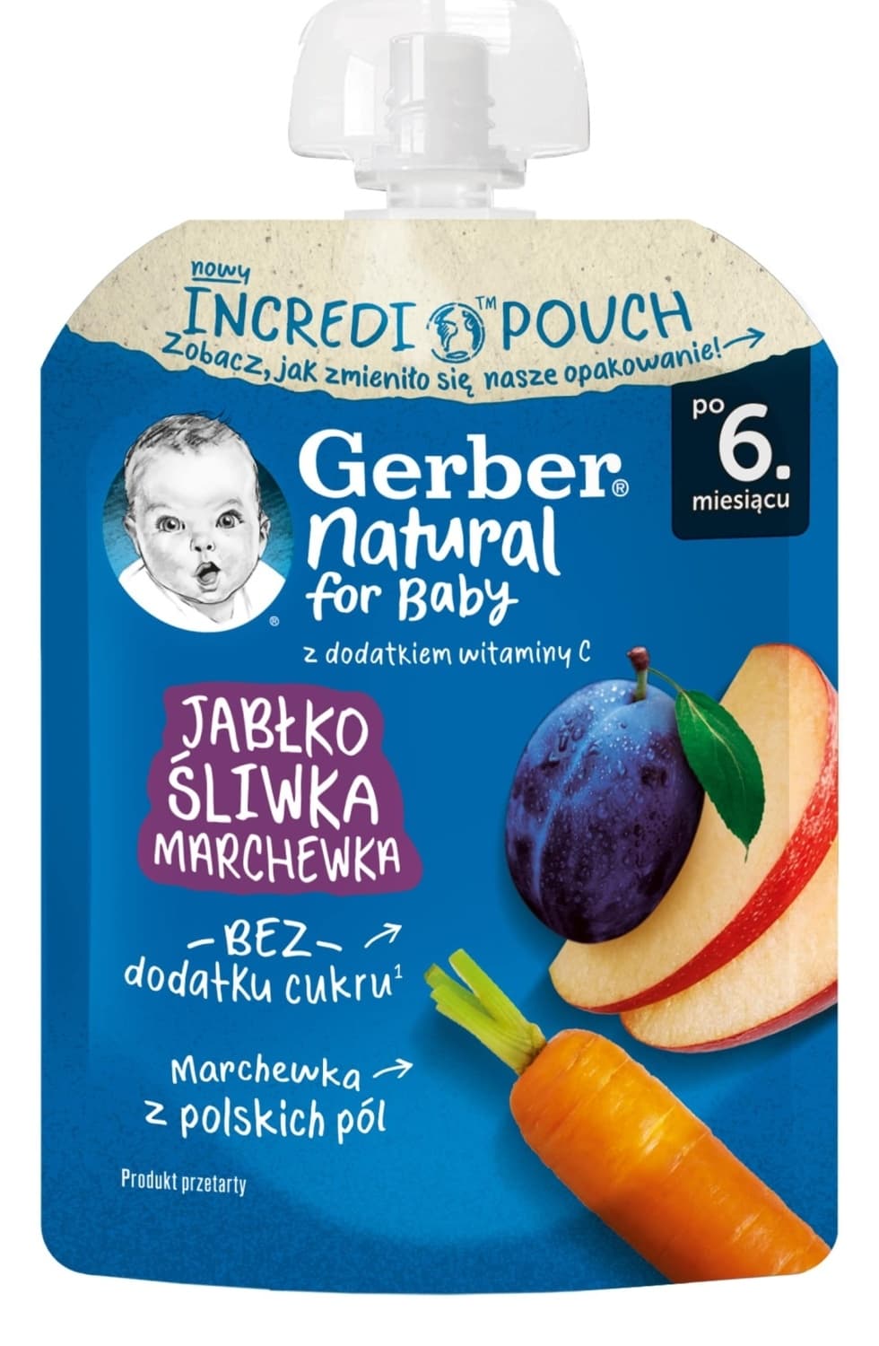 Pouch jabuka,sljiva,sarg.Gerber 80g-slika