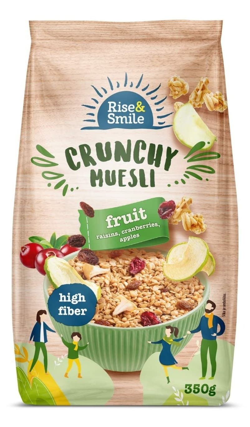 MUSLI CRUNCHY VOĆNI 350G RISE&SMILE-slika