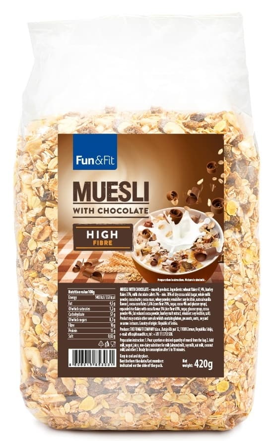 MUSLI SA COKOLADOM 420G FUN&FIT-slika