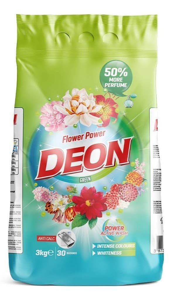 DEON Flower power Green deterdžent za veš 30 pranja (3kg)-slika