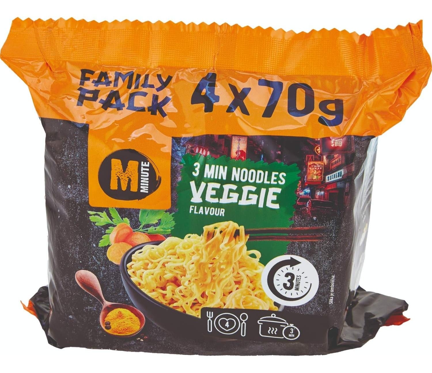 Nudle MINUTE povrće 4x70g-slika