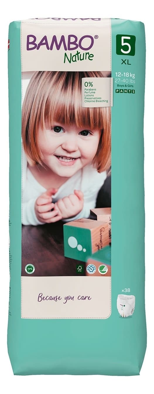 BAMBO PELENE GACICE NATURE 5, 12-18KG, 38KOM-slika