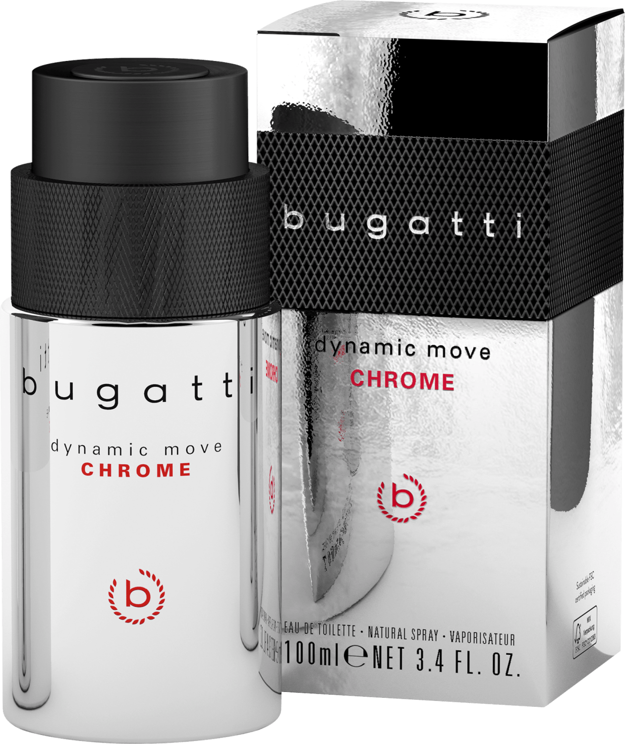 BUGATTI Dynamic move chrome toaletna voda 100ml-slika