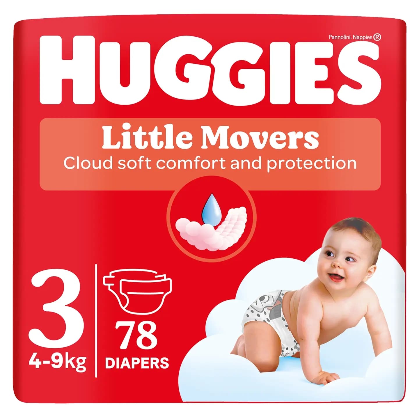 HUGGIES pelene Little Movers 3 78kom-slika