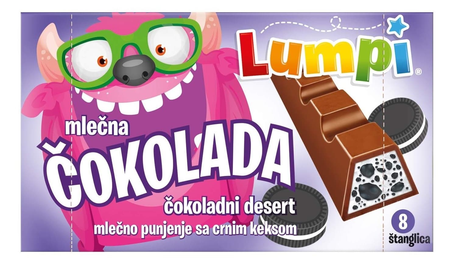 Čokolada LUMPI drobljeni keks 93g-slika