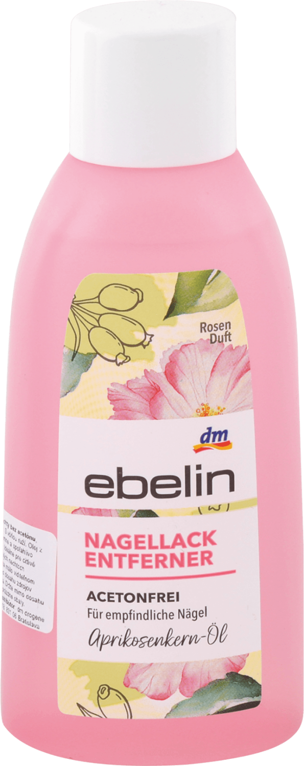 EBELIN odstranjivač laka za nokte bez acetona ruža 200ml-slika