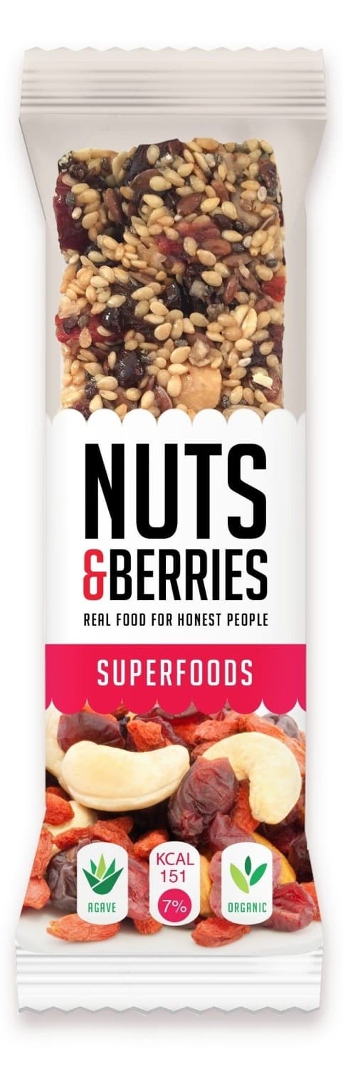 NUTS & BERRIES Supefoods bar 40g-slika