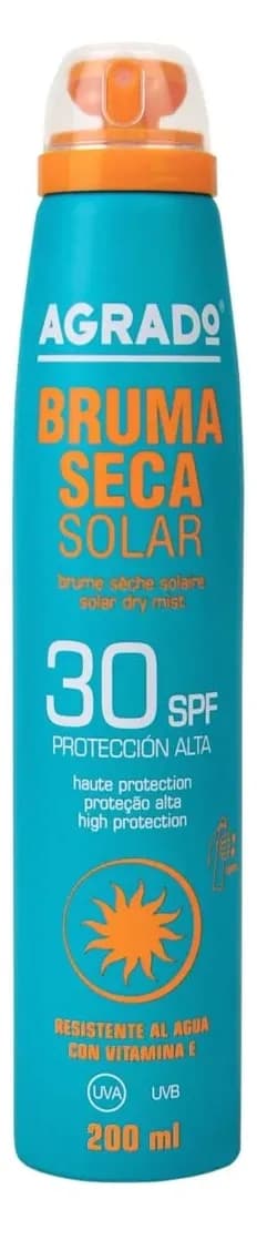 Sprej za sunčanje AGRADO Dry mist vodootporni SPF30 200ml-slika