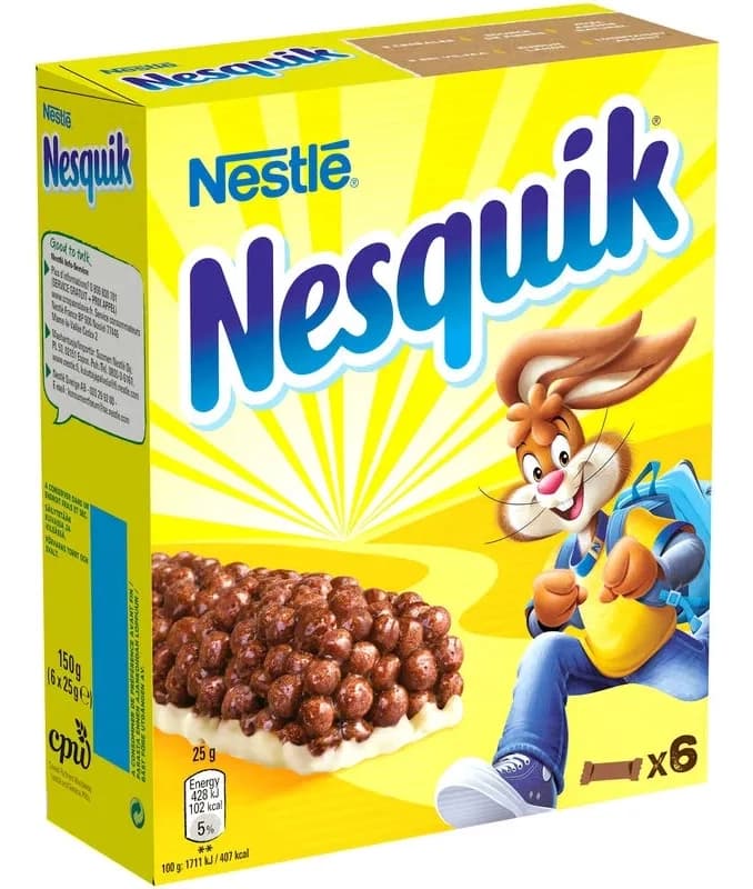 NESTLE Nesquik bar žitarice cereals & milk 6x25g-slika