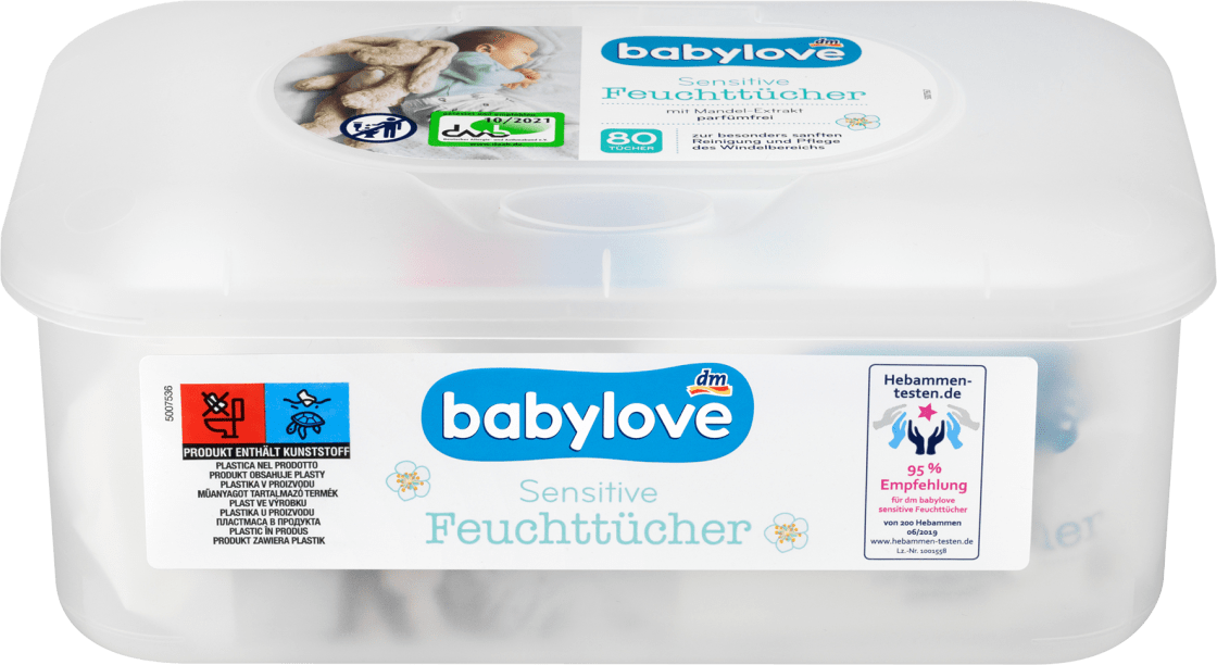Vlažne maramice BABYLOVE sensitive kutija 80kom-slika