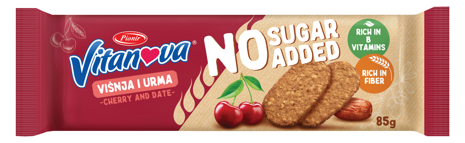 KEKS BEZ ŠEĆERA VIŠNJA 85G VITANOVA-slika