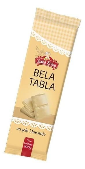 Kakao tabla BAKA ŽIVKA bela 100g-slika