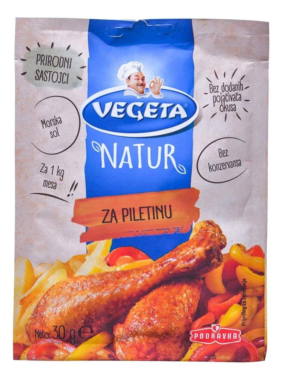 Začin PODRAVKA Natur za piletinu 30g-slika