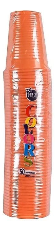 Plastične čaše FRESH 200ml 50kom narandžaste-slika
