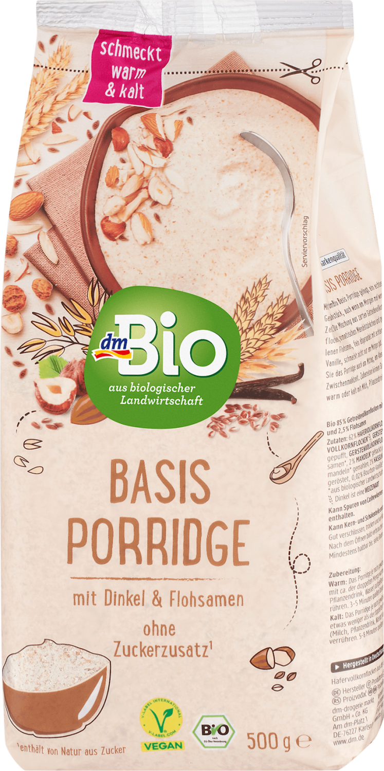 Pahuljice DM BIO Basis porridge kaša sa speltom i psilijumom 500g-slika