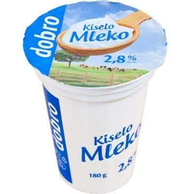 Kiselo mleko DOBRO 2.8%mm 180g-slika