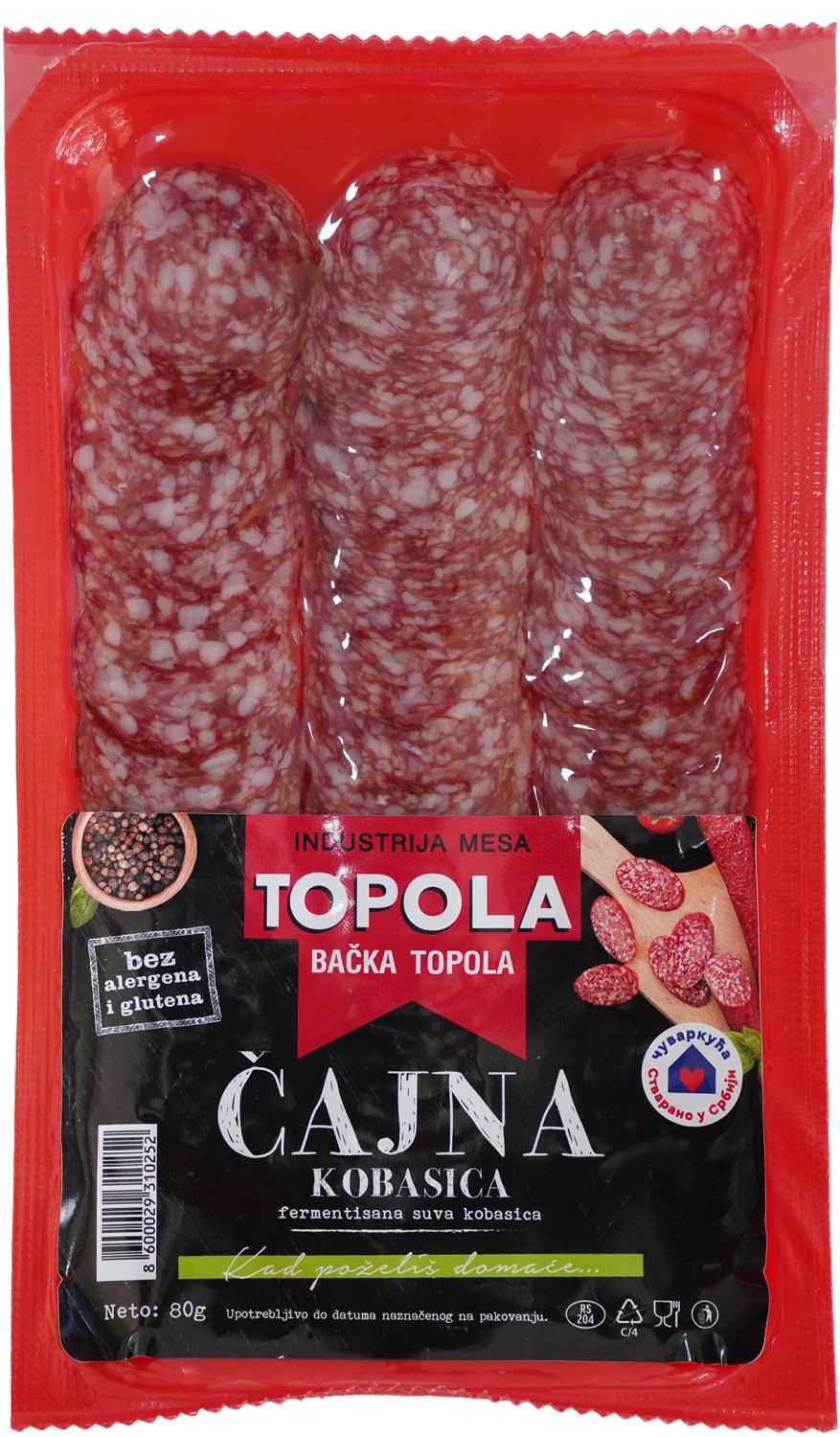 Cajna kobasica slajs IM Topola 80g-slika