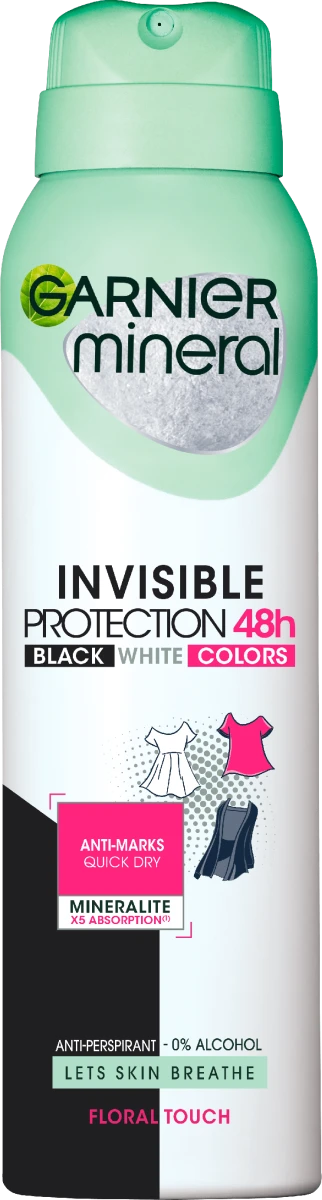 Dezodorans GARNIER Invisible black white and colors 150ml-slika