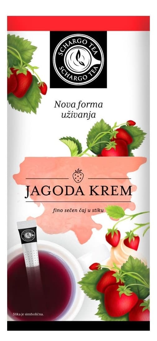 ČAJ STICK JAGODA KREM 16/1 SCHARGO-slika