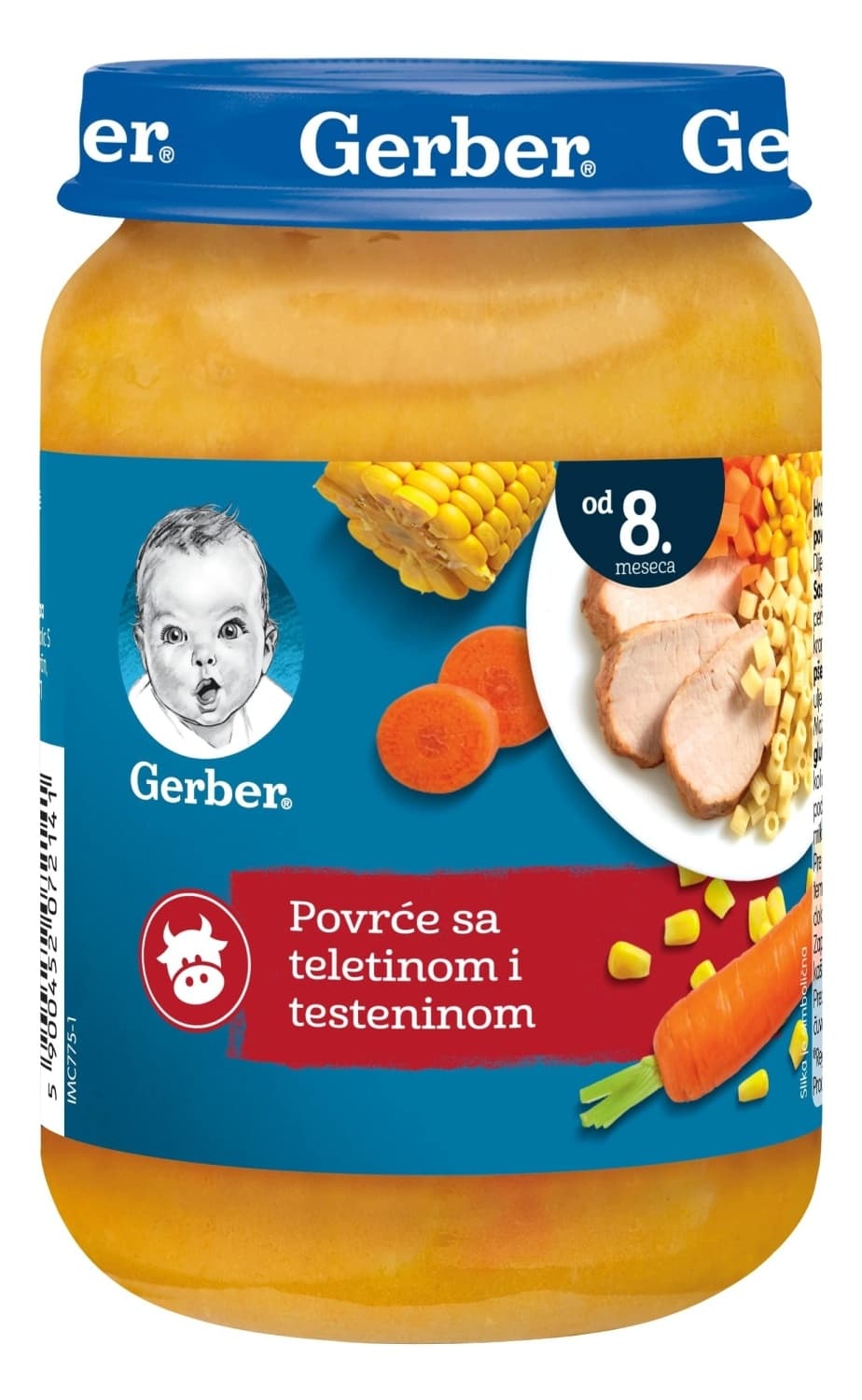 Kasica povrce,telet.rezanci Gerber 190g-slika