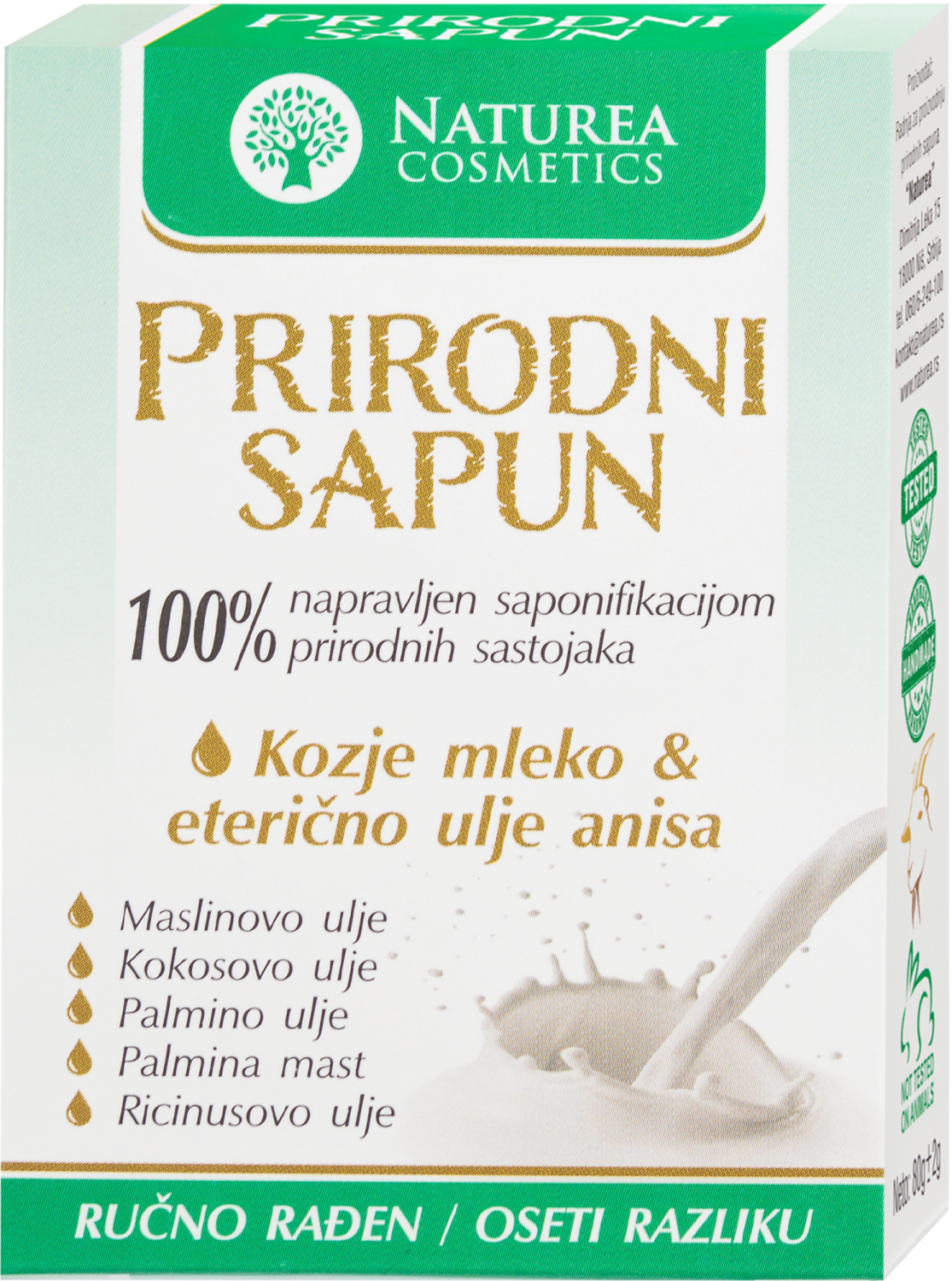 SAPUN KOZJE MLEKO 80G NATUREA-slika