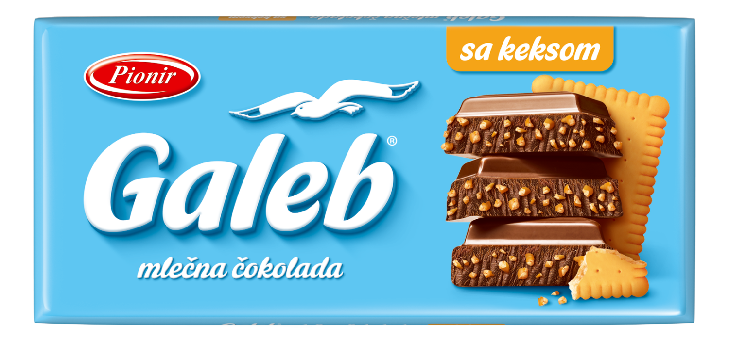 Mlecna cokolada Galeb sa keksom 170gr-slika
