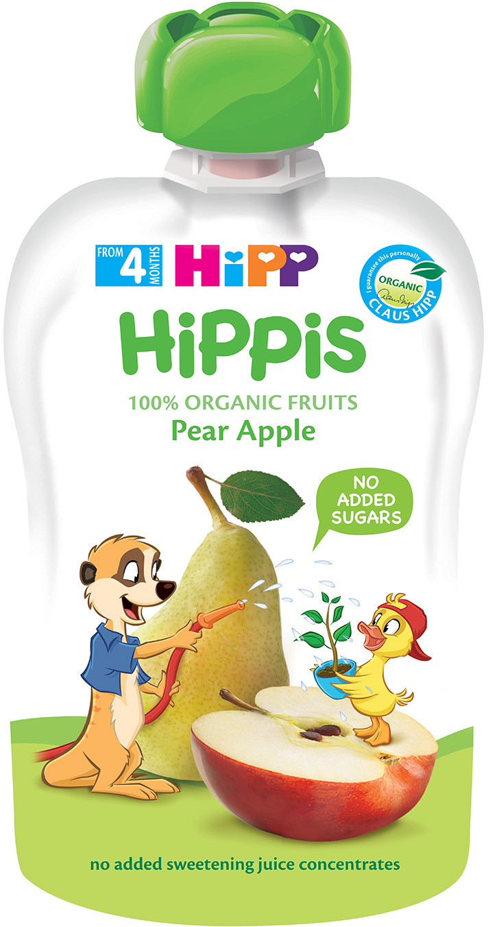 HIPP Organic kašica kruška i jabuka 100g-slika