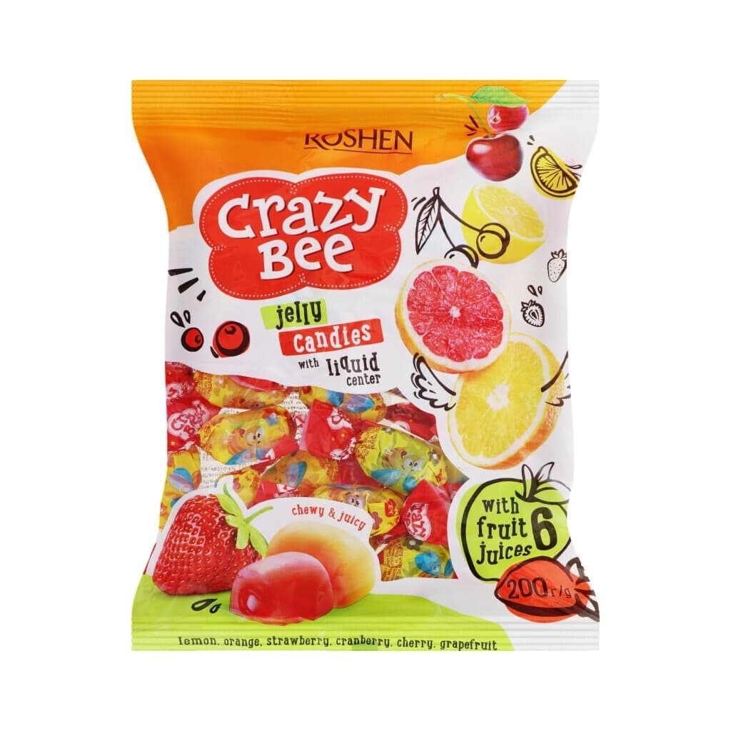BOMBONE ŽELE CRAZY BEE FRUTTY 200GR ROCHEN-slika