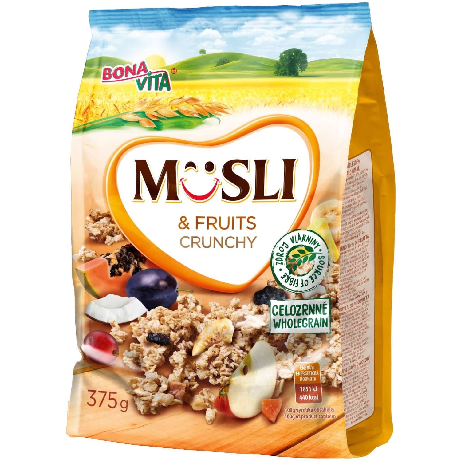 Musli BONAVITA crunchy fruits 375g-slika