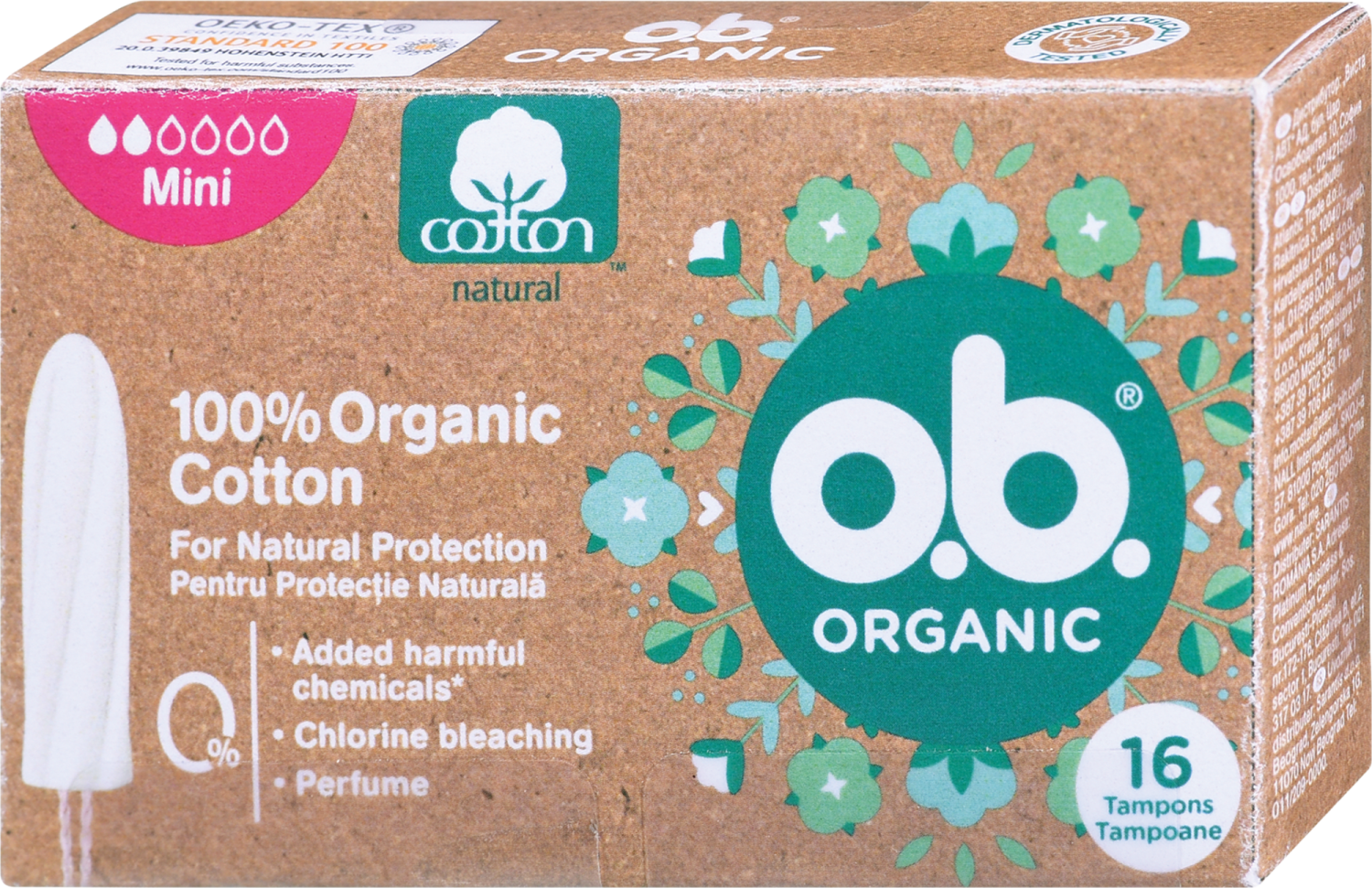 Tamponi O.B.Organic mini 16 kom-slika