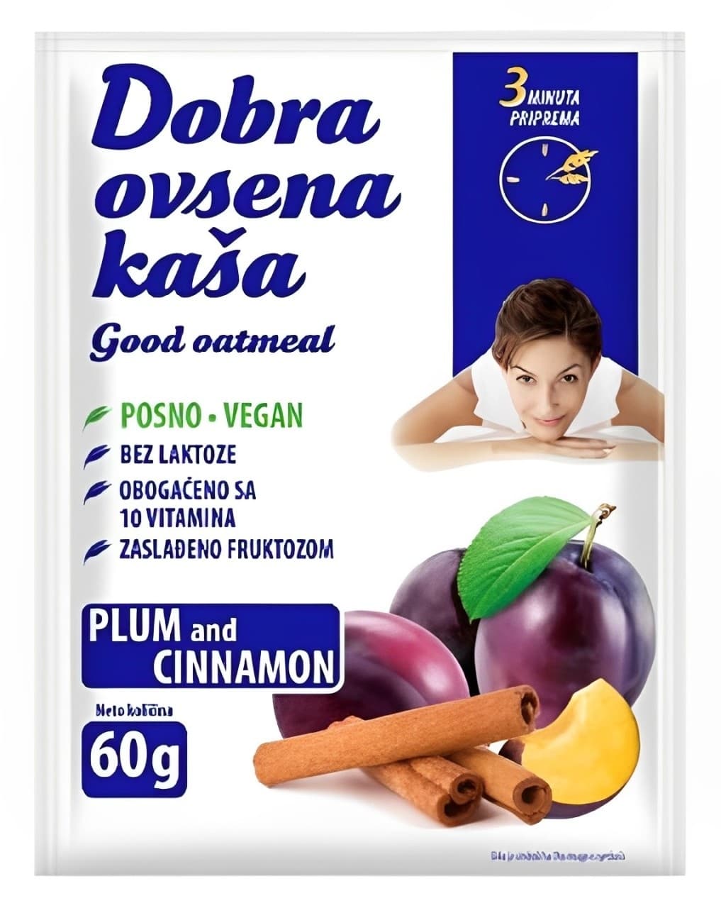 Dobra ovsena kasa sljiva i cimet 60g-slika